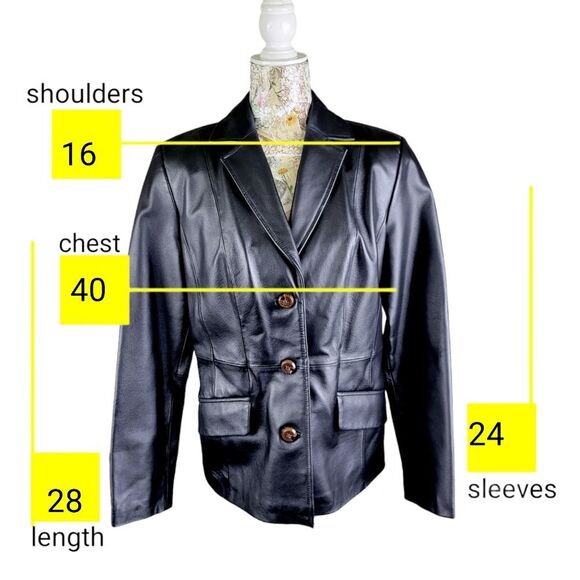 Terry Lewis Classic Luxuries Stunning Black Leather Coat Jacket EXCELLENT - Picture 3 of 11